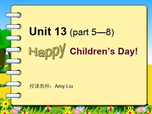 剑桥少儿英语一级B_Unit13课件PPT(共17页)