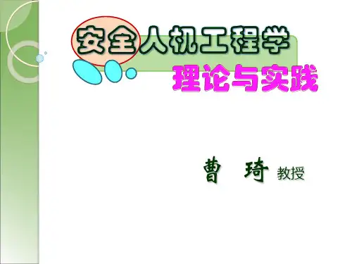 安全人机工程学理论与实践