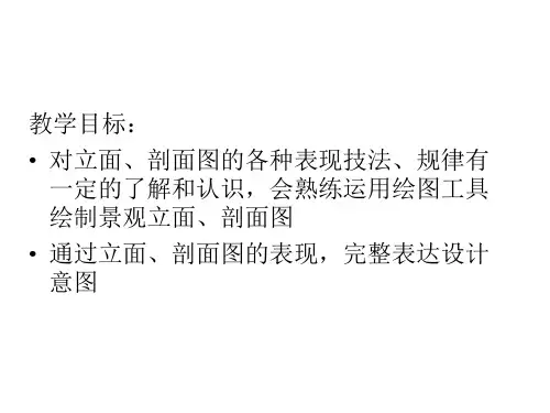 景观立剖面图的绘制ppt课件