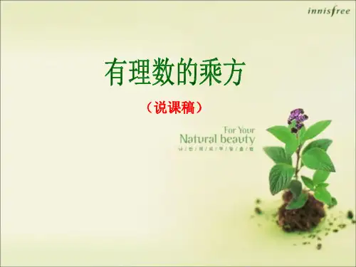 有理数的乘方 说课稿
