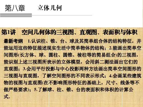 高考数学一轮复习-81-空间几何体的三视图-直观图-表面积与体积课件-新人教A