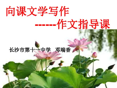 向课文学写作——作文指导课PPT课件 人教版 (共21张PPT)