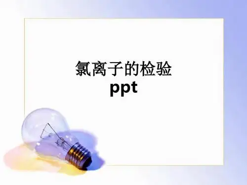 氯离子的检验ppt课件