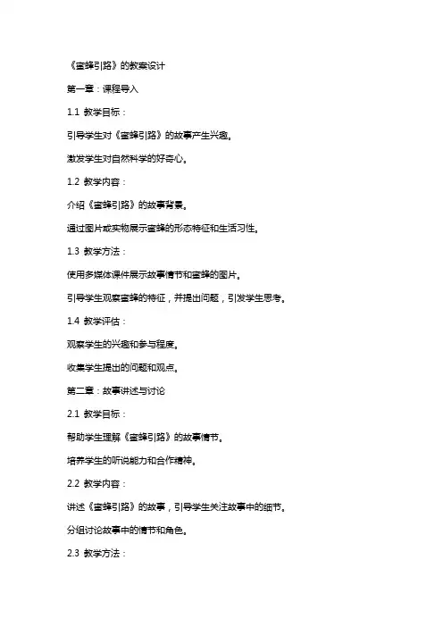 《蜜蜂引路》的教案设计