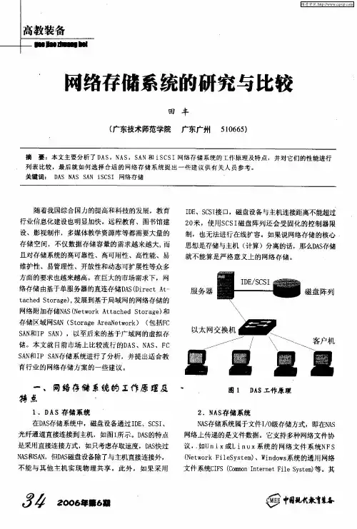 网络存储系统的研究与比较