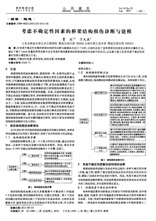 考虑不确定性因素的桥梁结构损伤诊断与建模