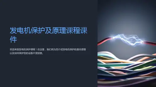 发电机保护及原理课程课件