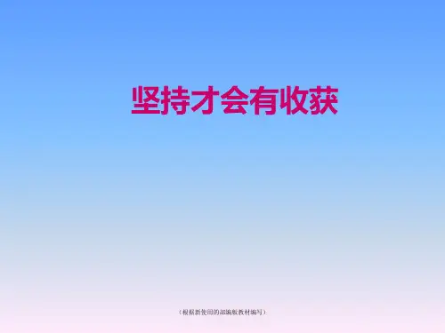 2020年最新二年级下册道德与法治课件-15坚持才会有收获  人教(新版)(共13张PPT)