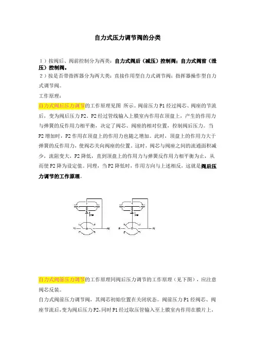 自力式压力调节阀的分类及原理