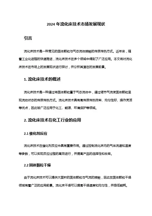 2024年流化床技术市场发展现状