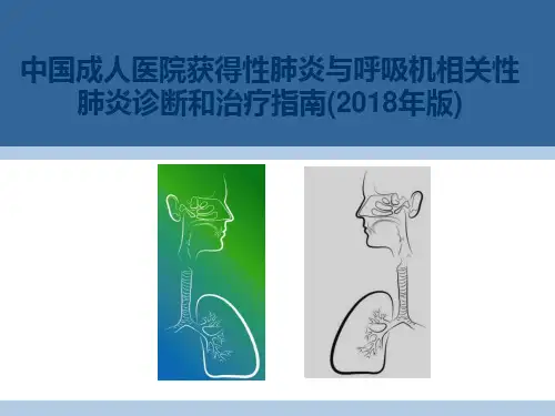 中国成人医院获得性肺炎与呼吸机相关性 肺炎诊断和治疗指南(2018年版)