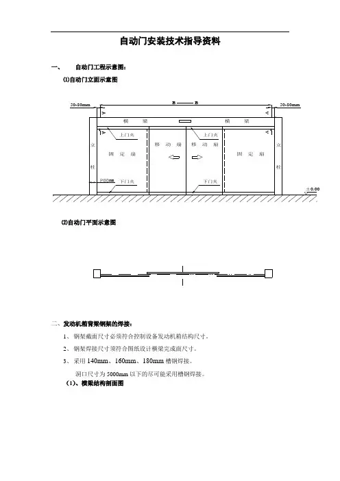 自动门工程指导安装技术资料