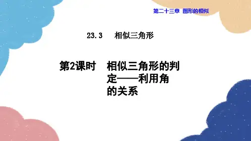 23.3.2 相似三角形的判定——利用角的关系 华师大版数学九年级上册课件
