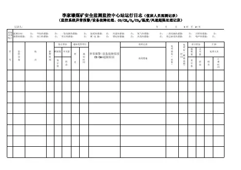 监测监控中心站运行日志