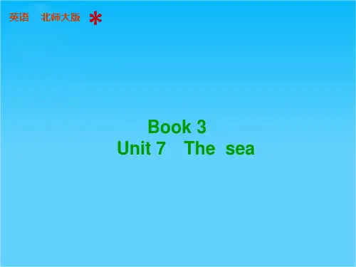 高三英语(北师大版 通用)总复习配套课件book 3 Unit 7 The  sea