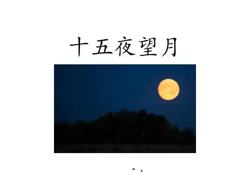 《十五夜望月》古诗三首PPT