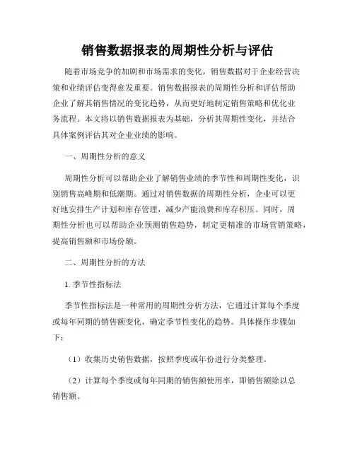 销售数据报表的周期性分析与评估