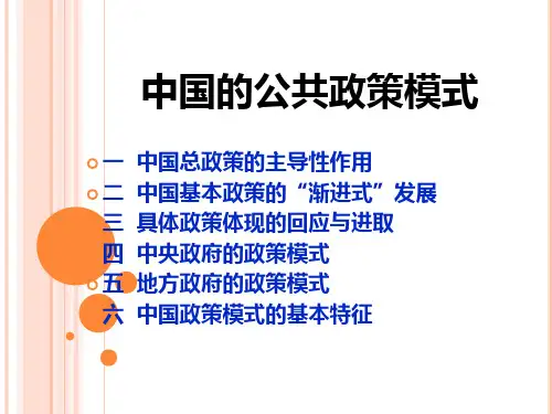 中国的公共政策模式