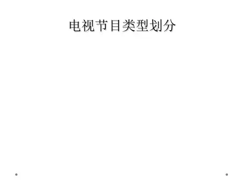 电视节目类型划分
