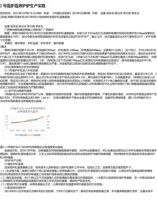 2号高炉高效护炉生产实践