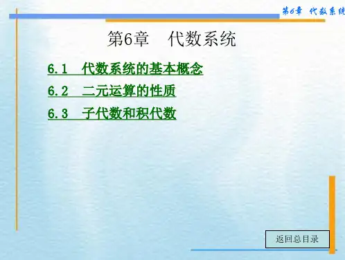 离散数学第6章+代数系统