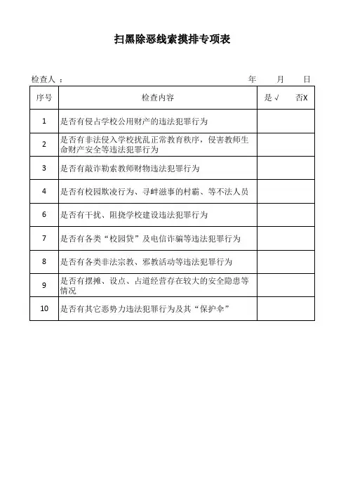 扫黑除恶线索摸排专项表