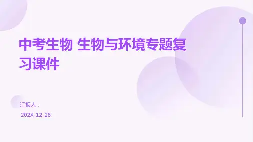 中考生物+生物与环境专题复习课件