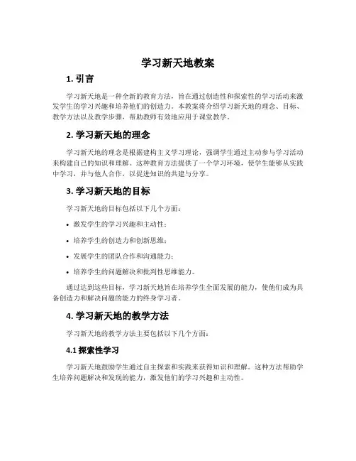 学习新天地教案