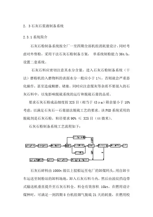2.3石灰石浆液制备系统