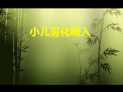 小儿雾化吸入护理PPT课件