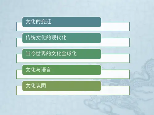 文化的变迁PPT