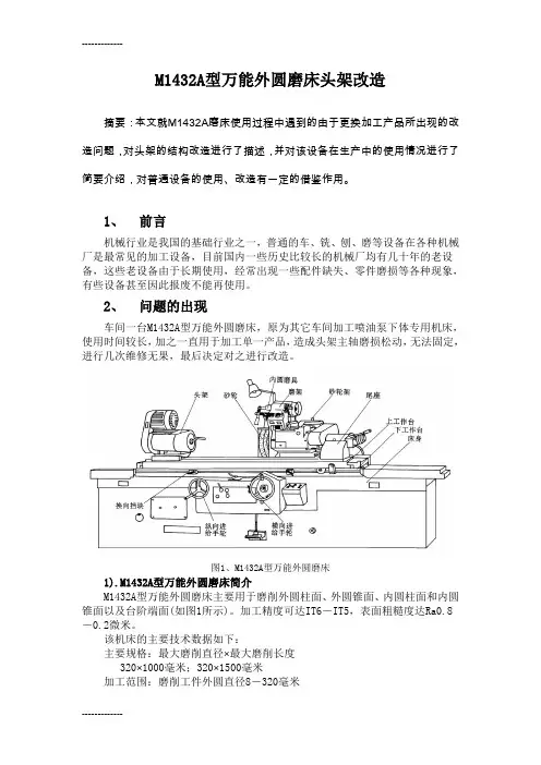 [整理]M1432型万能外圆磨床头架改造.