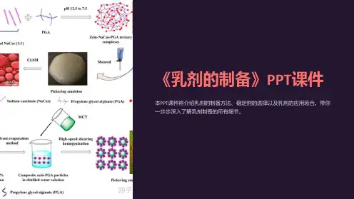 《乳剂的制备》课件