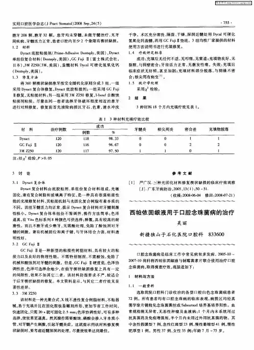 西帕依固龈液用于口腔念珠菌病的治疗