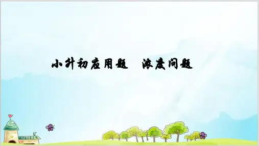 六年级下数学习题-2019年河南省小升初应用题——浓度问题(29张)北师大版