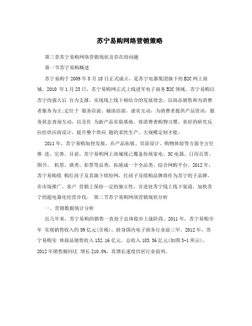 苏宁易购网络营销策略
