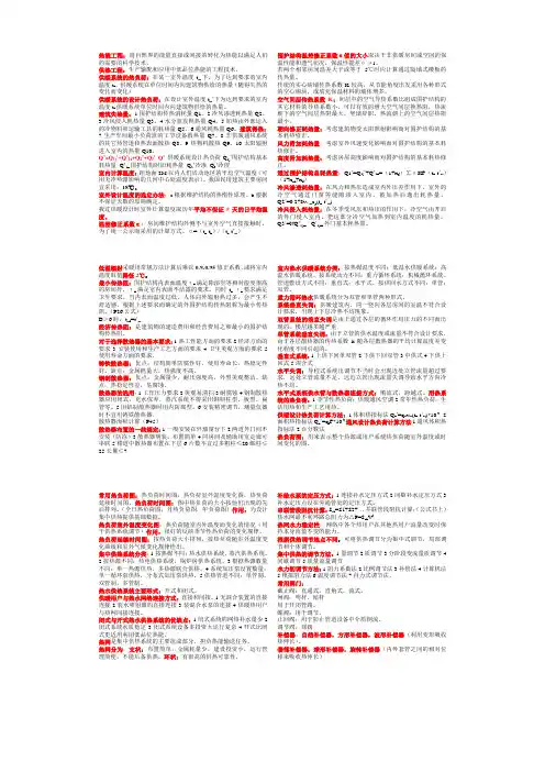 供热工程 考试条条