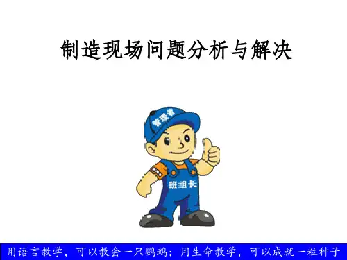 制造现场问题分析与解决ppt课件