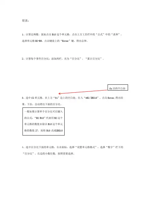 制作WPS版柏拉图