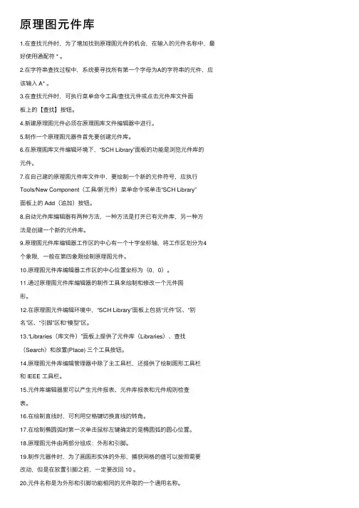 原理图元件库