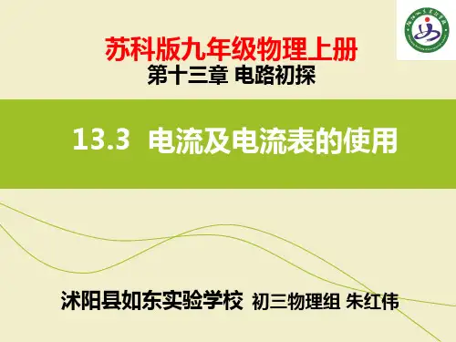 13.3 电流及电流表的使用