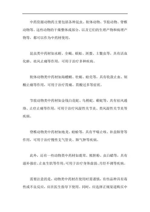 中药资源动物药