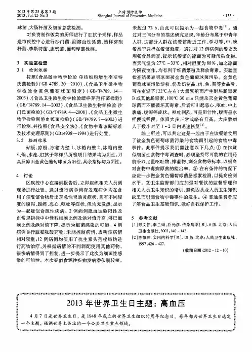 2013年世界卫生日主题：高血压