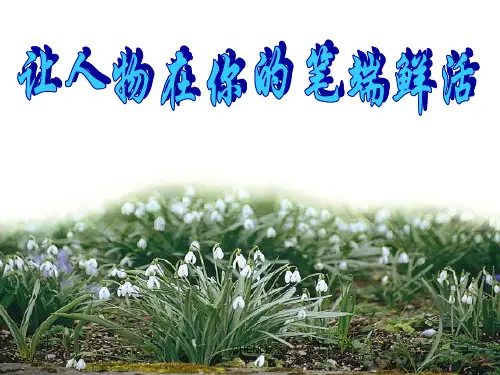 作文人物描写的方法PPT课件