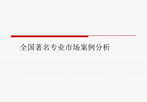 全国著名专业市场案例分析