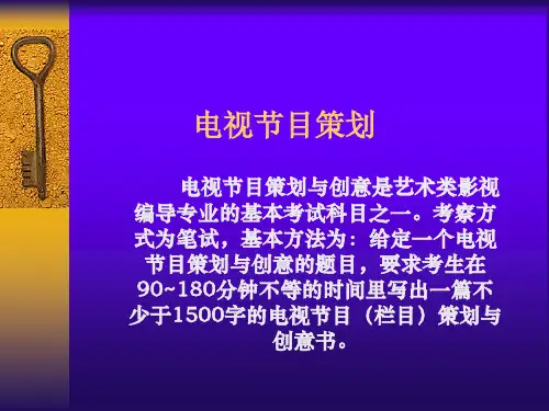 电视节目策划方案PPT(共-45张)