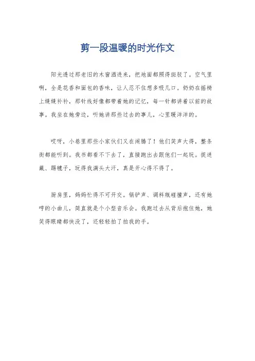 剪一段温暖的时光作文