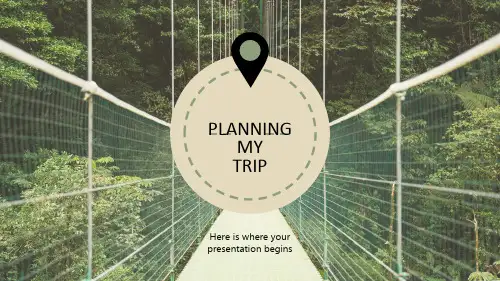 计划我的旅行用PPT模板