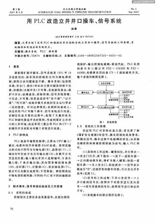 用PLC改造立井井口操车、信号系统