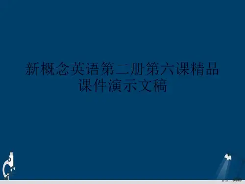 新概念英语第二册第六课精品课件演示文稿